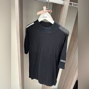Adidas Black Short-Sleeve Knit Shirt